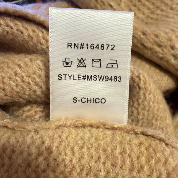 NWT &merci Camel Soft Knit Puff Sleeve Sweater – Size S / Small | Cozy - Picture 6 of 6